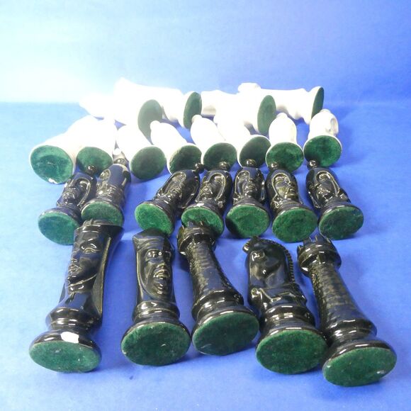 Duncan Ceramic Medieval Chess Set AS IS INCOMPLETE Replacement Pieces - Picture 11 of 11